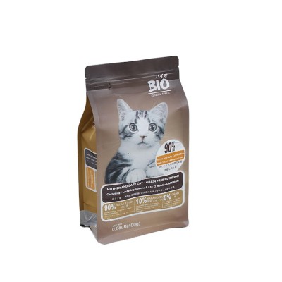 Custom block bottom Side Gusset Royal Cat Food Packaging Bag with ziplock